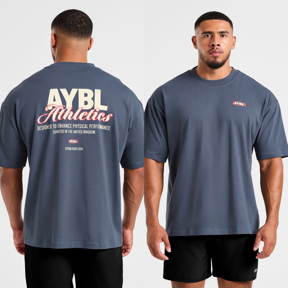 Streetwear Gym Brand - 클래식 애슬레틱스 스크립트 오버사이즈 패션 짐